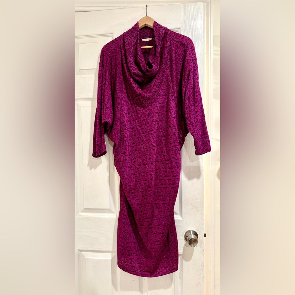 Vintage 1980’s Purple Cowl Neck Dress